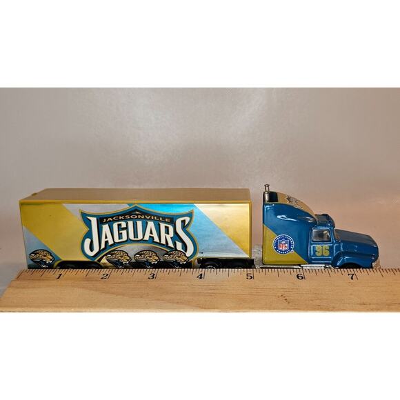 1996 Matchbox Ford Aeromax & Lowbed Trailer Jacksonville Jaguars - Picture 6 of 6
